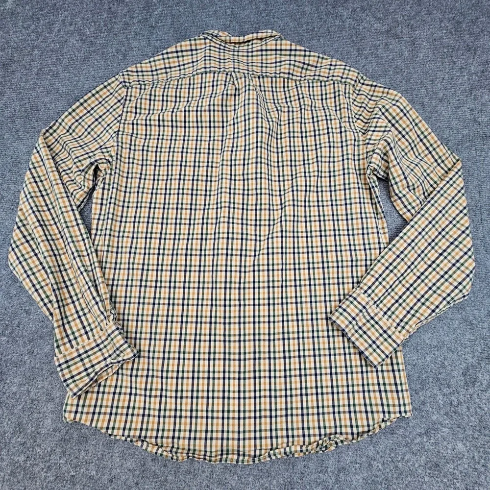 J. Crew Button Down Shirt Mens Large L Multicolor Check Slim Secret Wash Stretch